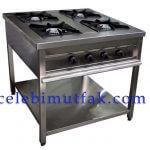 4lü ocak lokanta tipi paslanmaz tüplü