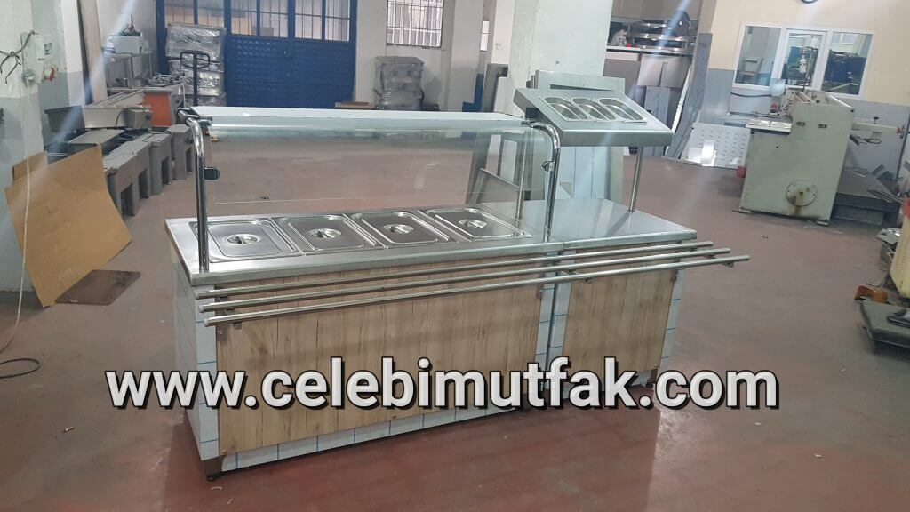 Elektrikli ısıtıcılı bombe camlı benmari paslanmaz