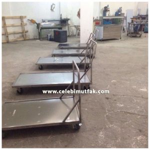 Ağır yük taşıma arabası paslanmaz krom