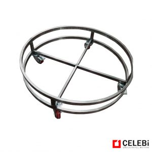 Paslanmaz yuvarlak kazan arabası yerden