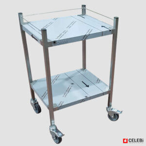 hastane alet bohça arabası krom